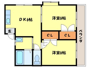 喜峰ハイツⅡの物件間取画像